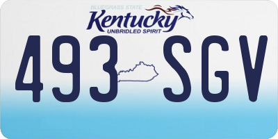 KY license plate 493SGV