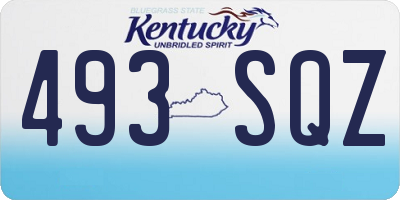 KY license plate 493SQZ
