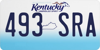 KY license plate 493SRA