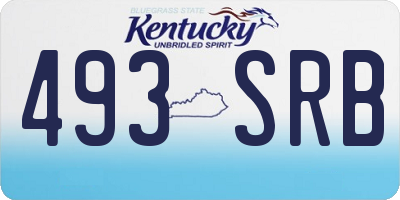 KY license plate 493SRB
