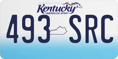 KY license plate 493SRC