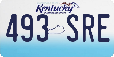 KY license plate 493SRE