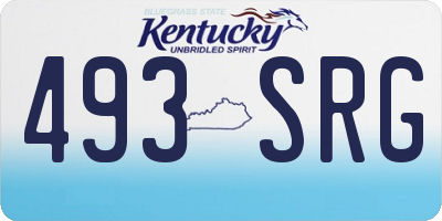 KY license plate 493SRG