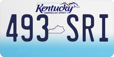 KY license plate 493SRI