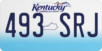 KY license plate 493SRJ