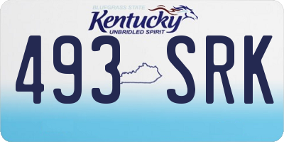 KY license plate 493SRK