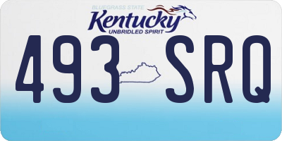KY license plate 493SRQ
