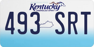 KY license plate 493SRT