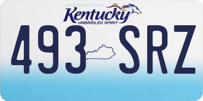 KY license plate 493SRZ