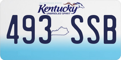 KY license plate 493SSB