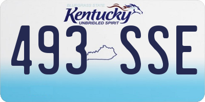 KY license plate 493SSE