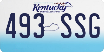 KY license plate 493SSG