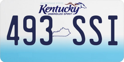 KY license plate 493SSI