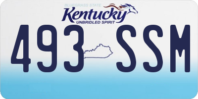 KY license plate 493SSM