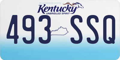 KY license plate 493SSQ