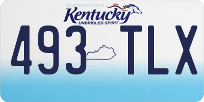 KY license plate 493TLX