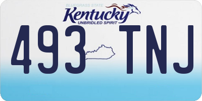 KY license plate 493TNJ