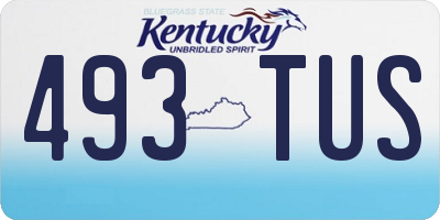 KY license plate 493TUS