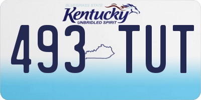 KY license plate 493TUT