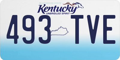 KY license plate 493TVE