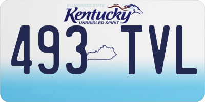 KY license plate 493TVL