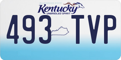 KY license plate 493TVP