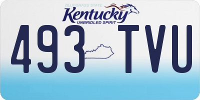 KY license plate 493TVU