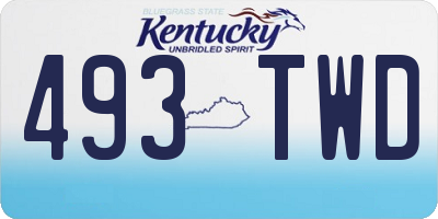 KY license plate 493TWD