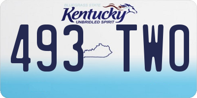 KY license plate 493TWO