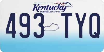 KY license plate 493TYQ