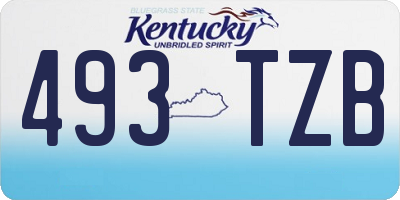 KY license plate 493TZB