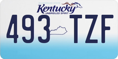 KY license plate 493TZF
