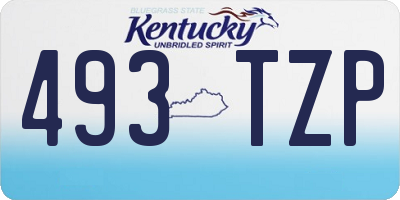 KY license plate 493TZP