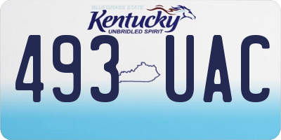 KY license plate 493UAC