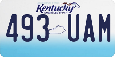 KY license plate 493UAM