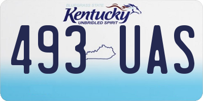 KY license plate 493UAS