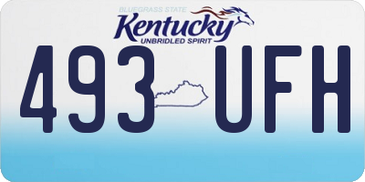 KY license plate 493UFH
