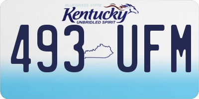 KY license plate 493UFM