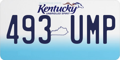 KY license plate 493UMP