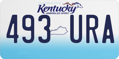 KY license plate 493URA