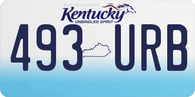 KY license plate 493URB