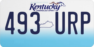 KY license plate 493URP