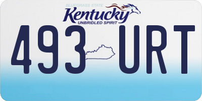 KY license plate 493URT