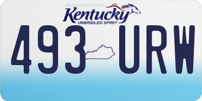KY license plate 493URW