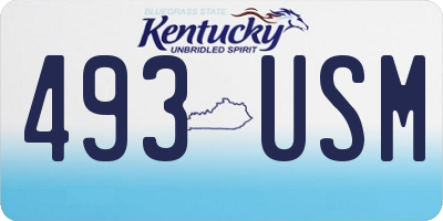 KY license plate 493USM