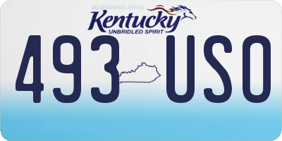 KY license plate 493USO
