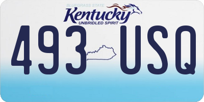 KY license plate 493USQ