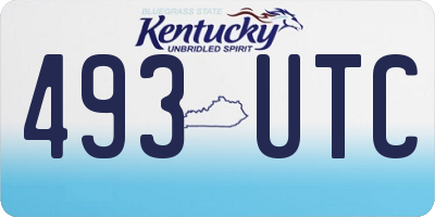 KY license plate 493UTC