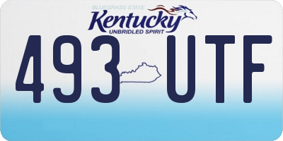 KY license plate 493UTF