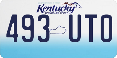 KY license plate 493UTO